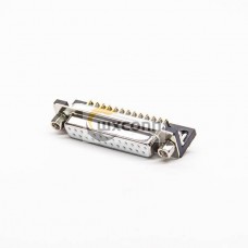 D SUB Right Angled Connector Female Machine 25 Pin Staking Type Through Hole for PCB Mount D SUB Right Angled Connector Female Machine 25 Pin Staking Type Through Hole for PCB Mount