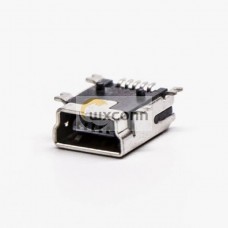 Mini USB Female Panel Mount 90 Degree SMT Type B Connector