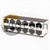RJ45 Female Connector 2*6 Double Row 12 Port with Shield and Without LED RJ45 Female Connector 2*6 Double Row 12 Port with Shield and Without LED