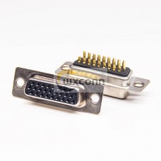 D sub 26 Pin High Density Female Connector 180 Degree Solder Type for Cable D sub 26 Pin High Density Female Connector 180 Degree Solder Type for Cable