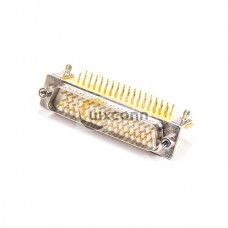 d sub 50 pos Male Plug Right Angle For PCB  Mount Machined Contacts Connector