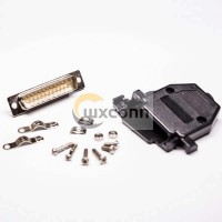 DB 25 Male Connector used with Coaxial Cable Straight Solder Type