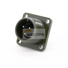 MS3102A14S-1P Circular Connector MIL-DTL-5015 Series Box Mount Receptacle 3 Contacts Solder Pin Threaded Connector