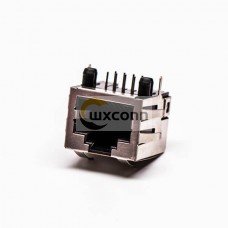 5pcs 90 Degree RJ45 Connector Female Straight 8P8C with Shield and without LED