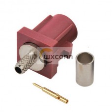 Fakra Male Connector Car Telematics Fakra D Claret Violet Crimp Connector for RG316 RG174 Cable