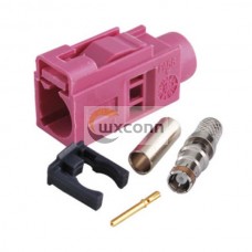 Female Fakra  H Crimp Solder RG58 LMR-195 RG400 RG142 Cable Connector