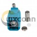 Fakra Blue ConnectoRFakra Z Female Right Angle Water Blue Crimp Connector for RG174 RG316 Cable