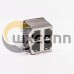 Dual RJ45 Connector 2*2 Female R/A 4 Port with Shield With LED for PCB Mount