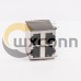 Dual RJ45 Connector 2*2 Female R/A 4 Port with Shield With LED for PCB Mount