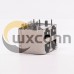 Dual RJ45 Connector 2*2 Female R/A 4 Port with Shield With LED for PCB Mount