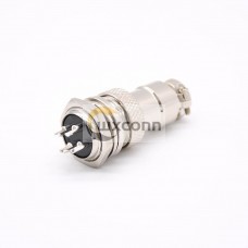 GX16 4 Pin Connector Straight Standard Type Female Pulg to Male Socket Rear Bulkhead Solder Type For Cable GX16 4 Pin Connector Straight Standard Type Female Pulg to Male Socket Rear Bulkhead Solder Type For Cable