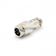GX12 3 Pin Connector Reverse Straight Male Plug Solder Type For Cable GX12 3 Pin Connector Reverse Straight Male Plug Solder Type For Cable