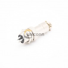 GX12 Connector 4Pin Straight Standard Type Female Pulg to Male Socket Rear Bulkhead Solder Type For Cable
