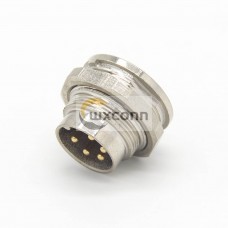 M16 5 Pin Connector 180 Degree Waterproof Front Male Socket Bulkhead Panel Mount for Solder Cup Shield M16 5 Pin Connector 180 Degree Waterproof Front Male Socket Bulkhead Panel Mount for Solder Cup Shield