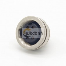 M16 7 Pin Connector Straight  Waterproof Front Female Socket Rear Bulkhead Panel Mount for Solder Cup Shield