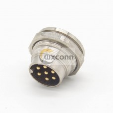 M16 Male Connector 7Pin Straight Waterproof Front Socket Front Bulkhead Panel Mount for Solder Cup Shield M16 Male Connector 7Pin Straight Waterproof Front Socket Front Bulkhead Panel Mount for Solder Cup Shield
