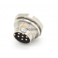Male Receptacles M16 Waterproof Straight 7 Pin Solder Type Panel Connector Shield Male Receptacles M16 Waterproof Straight 7 Pin Solder Type Panel Connector Shield