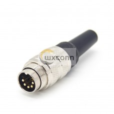 Rewireable Plug M16 5 Pin Waterproorf Straight Male Cable Connector Non-Shield Rewireable Plug M16 5 Pin Waterproorf Straight Male Cable Connector Non-Shield