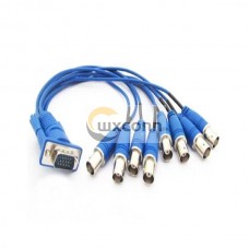 VGA 15 Pin To 8 BNC CCTV Cable 2 Rows Female Jack Video VGA CCTV CABLE VGA 15 Pin To 8 BNC CCTV Cable 2 Rows Female Jack Video VGA CCTV CABLE