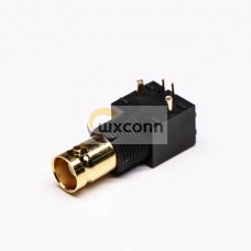 BNC Connector Female 90 Degree Gold Plated Black for PCB BNC Connector Female 90 Degree Gold Plated Black for PCB