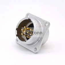 Connector 10 Pin P24 Male Straight Socket Square 4 holes Flange Mounting Solder Cup for Cable Connector 10 Pin P24 Male Straight Socket Square 4 holes Flange Mounting Solder Cup for Cable
