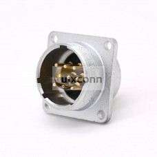 P24 Male 9 Pin Straight Socket Square 4 holes Flange Mounting Solder Cup for Cable P24 Male 9 Pin Straight Socket Square 4 holes Flange Mounting Solder Cup for Cable