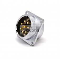 8 Pin Male Connector P28 Straight 4 Holes Flange Socket 8 Pin Male Connector P28 Straight 4 Holes Flange Socket