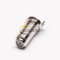 2pcs F Female Connector Front Bulkhead Through Hole for PCB 2pcs F Female Connector Front Bulkhead Through Hole for PCB