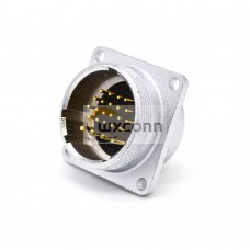Flange for Socket P28 Straight Male 24 Pin 4 Holes Flange Connector Flange for Socket P28 Straight Male 24 Pin 4 Holes Flange Connector