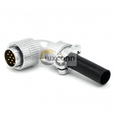 Angled Connectors P24 Male 12 Pin Plug for Cable Angled Connectors P24 Male 12 Pin Plug for Cable