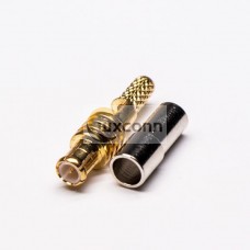 MCX Plug Connector Gold Plated Crimp Straight Window Solder MCX Plug Connector Gold Plated Crimp Straight Window Solder