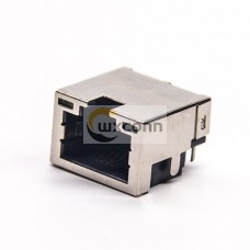 RJ45 Socket Female Right Angled Single Port Offset Type Through Hole with LED RJ45 Socket Female Right Angled Single Port Offset Type Through Hole with LED