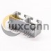 RJ45 Gray Dual Port Unshielded Jack 90 Angled DIP Type PCB Mount 8p8c