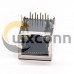 RJ45 LED 90 Degree Single Port Shielded Jack with LED Through Hole for PCB Mount RJ45 LED 90 Degree Single Port Shielded Jack with LED Through Hole for PCB Mount