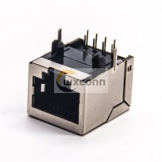 Ethernet to RJ45 90 Degree Through Hole PCB Mount Shielded Without LED Ethernet to RJ45 90 Degree Through Hole PCB Mount Shielded Without LED