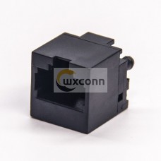 Straight RJ45 Unshielded Plastic Black Through Hole PCB Mount 8P8C Straight RJ45 Unshielded Plastic Black Through Hole PCB Mount 8P8C