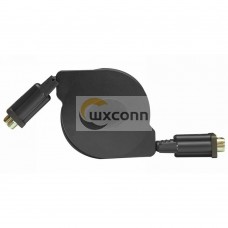 VGA Adapter D-Sub 15 Pin Male to Male Straight Retractable Cable