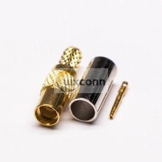 MMCX Connector Female Straight Gold Plated Crimp Type for Cable MMCX Connector Female Straight Gold Plated Crimp Type for Cable