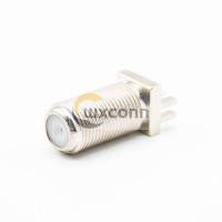 F Type Female Connector Straight PCB Mount Plate Edge Mount Threaded F Type Female Connector Straight PCB Mount Plate Edge Mount Threaded