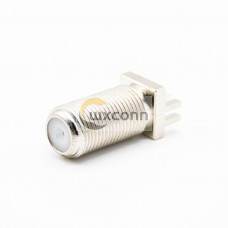 F Type Female Connector Straight PCB Mount Plate Edge Mount Threaded F Type Female Connector Straight PCB Mount Plate Edge Mount Threaded