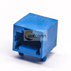 6P4C RJ11 Blue Plastic Unshielded Socket Right Angled Through Hole 6P4C RJ11 Blue Plastic Unshielded Socket Right Angled Through Hole