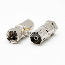 F Type Male To PAL Female Straight Coaxial Connector F Type Male To PAL Female Straight Coaxial Connector