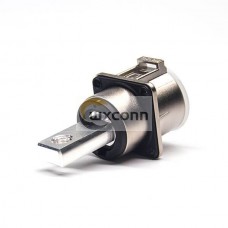 Connector For High Voltage Straight 2 Pin 200A Metal Socket 4 Hqle Flange Connector For High Voltage Straight 2 Pin 200A Metal Socket 4 Hqle Flange