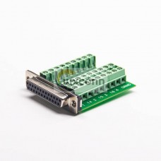 D Sub 25 Pin Adapter Standard D-Sub Female To Female Right Angle 27Pin Breakout Board D Sub 25 Pin Adapter Standard D-Sub Female To Female Right Angle 27Pin Breakout Board