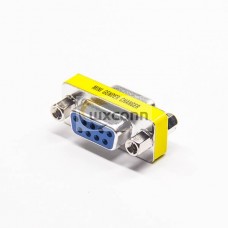 DB9 Female To Female Standard D-Sub 9 Pin Straight Metal Gender Changer DB9 Female To Female Standard D-Sub 9 Pin Straight Metal Gender Changer