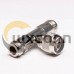 N Type RF Adapters Tee Joint Male to Two Female Coaxial Connector