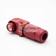 High Voltage High Current Connector Female Right Angle Plug 6mm 1 Pin IP67 Plastic Cable Red 120A High Voltage High Current Connector Female Right Angle Plug 6mm 1 Pin IP67 Plastic Cable Red 120A