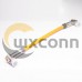 High Voltage Connector Adapter 2 Pin Metal 200A 90° Shield Cable of 25CM High Voltage Connector Adapter 2 Pin Metal 200A 90° Shield Cable of 25CM