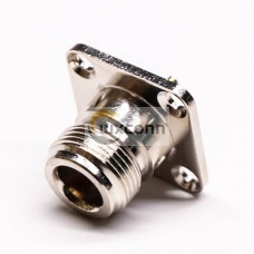 N Solder Type Female Straight 4 Hole Flange Solder Cup for Cable N Solder Type Female Straight 4 Hole Flange Solder Cup for Cable