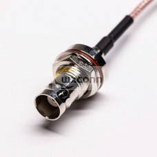 RF Coaxial Cable Connectors Waterproof BNC Female Bulkhead to Right Angle MCX Male Cable Assembly with RG316 RF Coaxial Cable Connectors Waterproof BNC Female Bulkhead to Right Angle MCX Male Cable Assembly with RG316